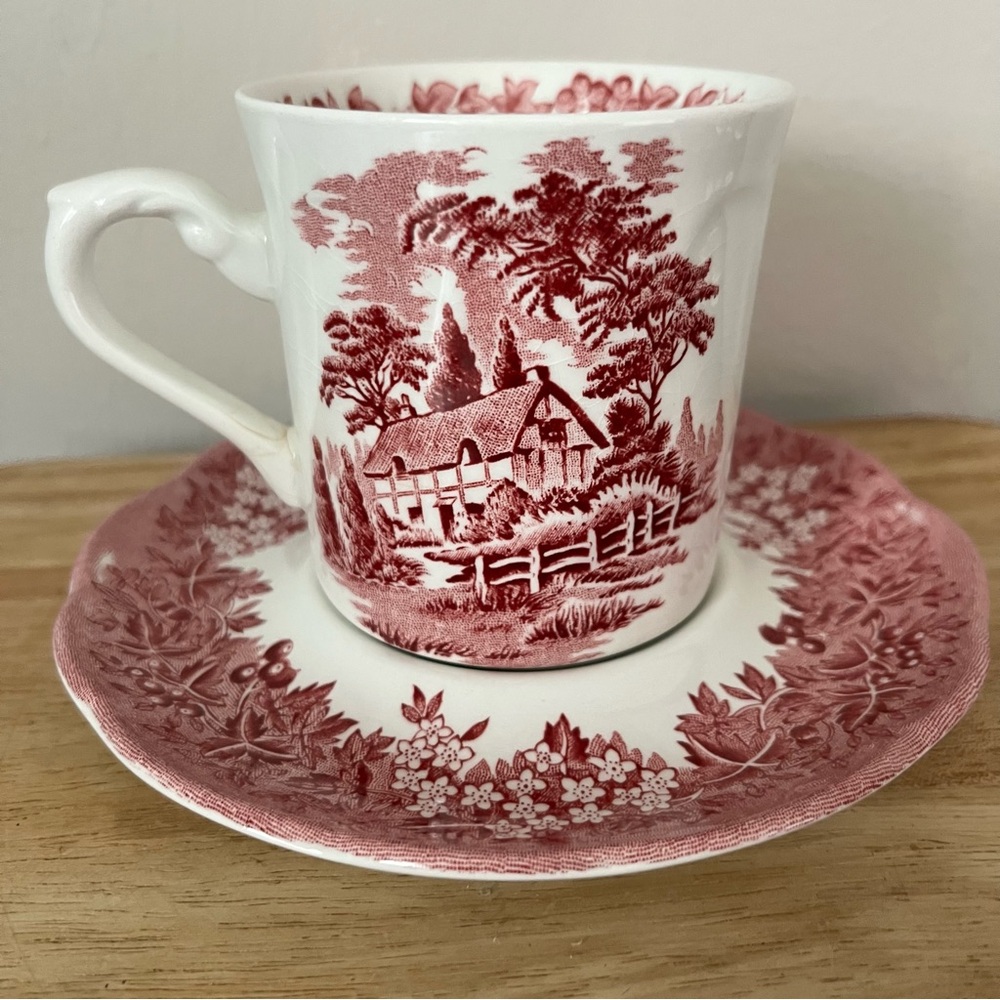 VTG  J&G  Meakin Saucer & Cup - Anne Hathaway’s Cottage - Romantic England